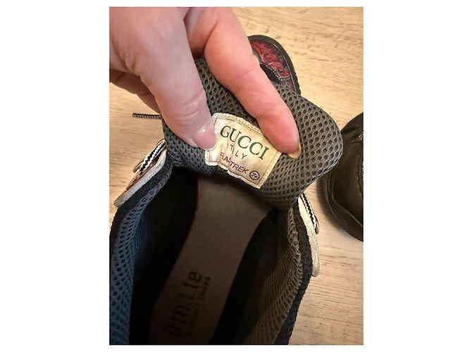 Rhyton Gucci Sneakers Flashtrek Paisley Nero Bianco Rosso Blu - vista 4