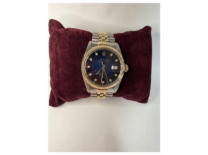 Rolex Datejust 16013 Bicolore Quadrante Blu Diamanti D'oro - vista 2