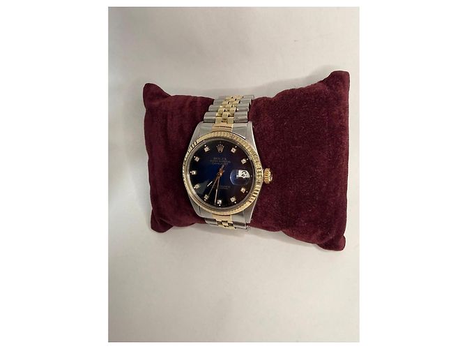 Rolex Datejust 16013 Bicolore Quadrante Blu Diamanti D'oro - vista 3