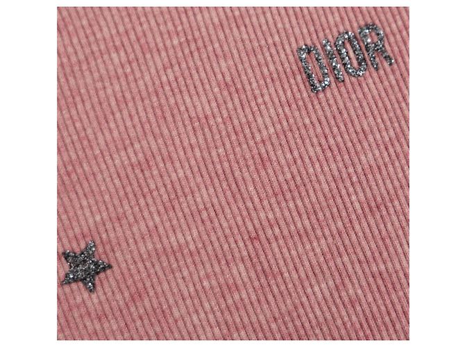 Christian Dior Mädchen T-Shirt mit Glitzer-Logo Pink - Ansicht 2