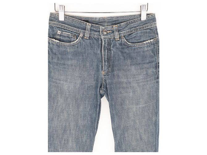 Gucci von Tom Ford SS02 Flared Sanded Bootcut Denim Jeans Blau - Ansicht 3