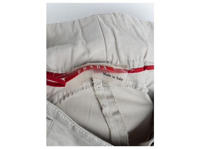 Prada 2000s Astro Moto Biker Hose Beige - Ansicht 8