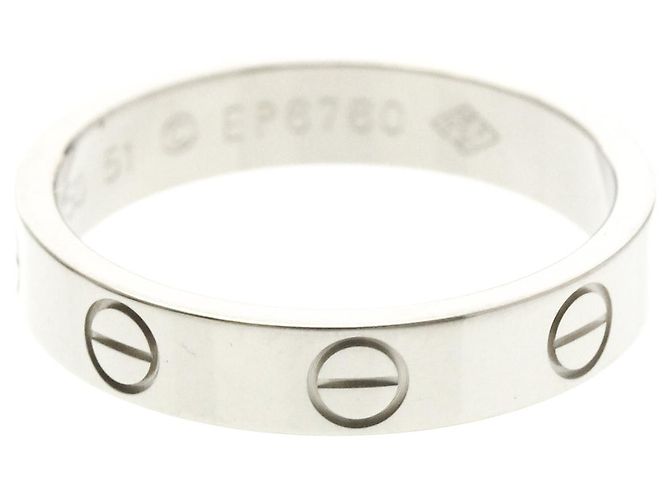 Cartier Mini Love Ring aus Weißgold Silber - Ansicht 4