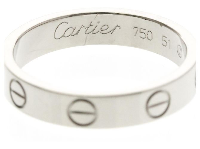 Cartier Mini Love Ring aus Weißgold Silber - Ansicht 5
