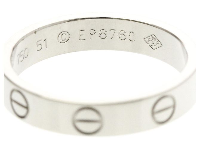 Cartier Mini Love Ring aus Weißgold Silber - Ansicht 6