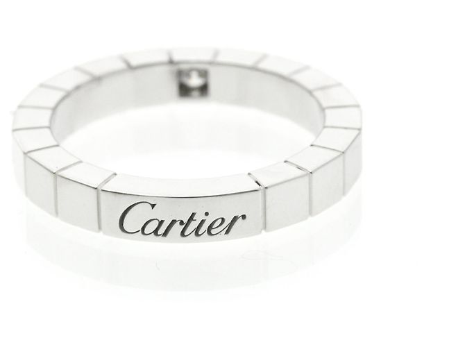 Anello Cartier Lanieres 1P Diamond Band in oro bianco 18K - vista 3