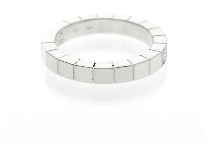 Anello Cartier Lanieres 1P Diamond Band in oro bianco 18K - vista 4
