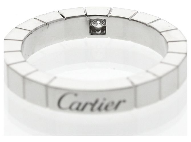 Anello Cartier Lanieres 1P Diamond Band in oro bianco 18K - vista 7