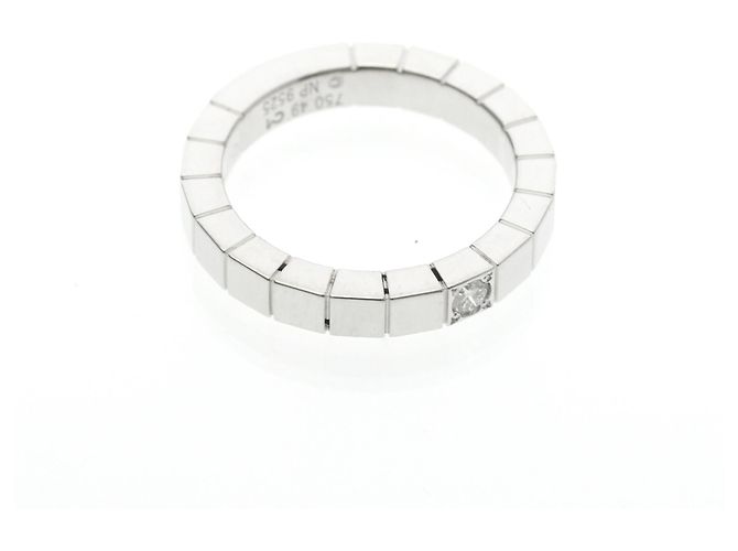 Anello Cartier Lanieres 1P Diamond Band in oro bianco 18K - vista 9