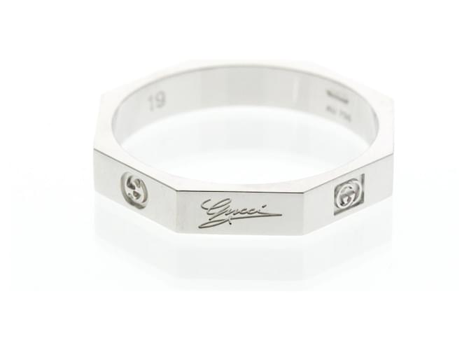 Gucci Octagonal Ring aus Weißgold Silber - Ansicht 2