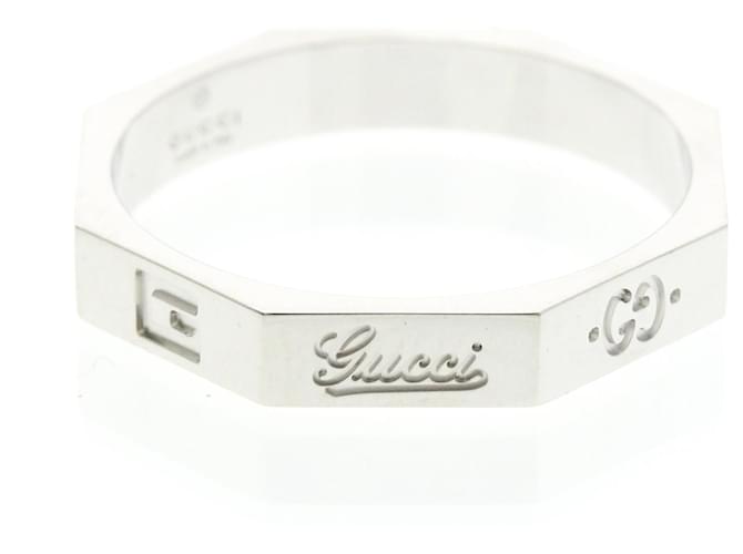 Gucci Octagonal Ring aus Weißgold Silber - Ansicht 4