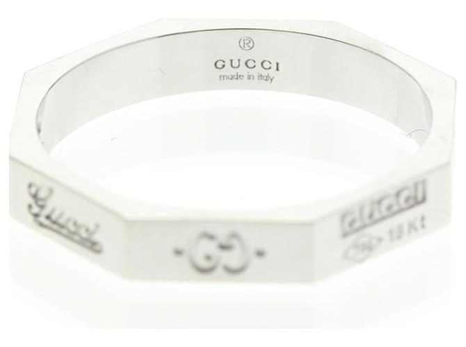 Gucci Octagonal Ring aus Weißgold Silber - Ansicht 5