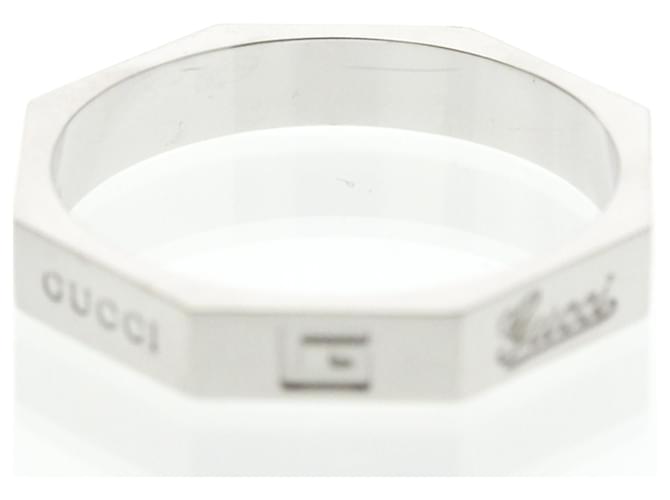 Gucci Octagonal Ring aus Weißgold Silber - Ansicht 8