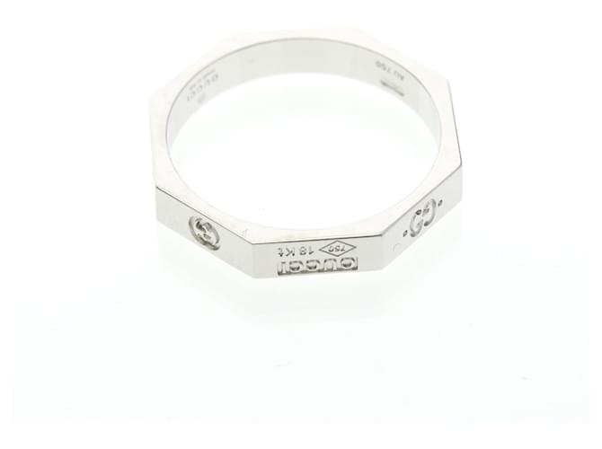 Gucci Octagonal Ring aus Weißgold Silber - Ansicht 9