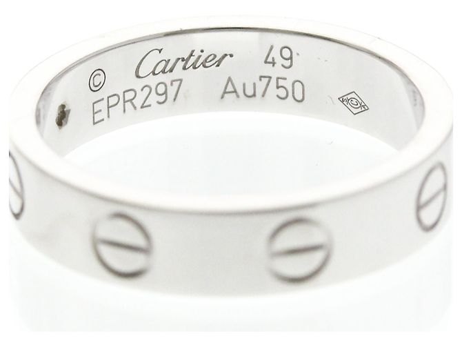Cartier Mini Love Ring aus 18K Weißgold Silber - Ansicht 6