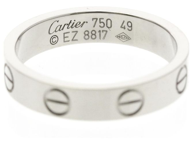 Cartier Mini Love Ring aus Weißgold Silber - Ansicht 5