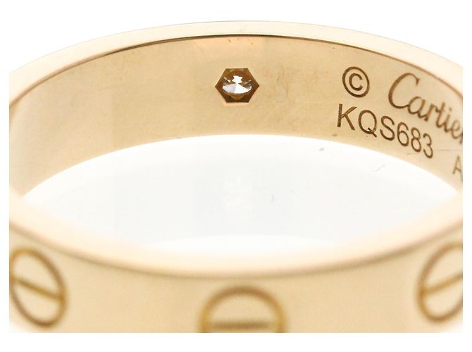 Cartier Mini Love Ring aus Roségold mit Diamant Golden - Ansicht 8