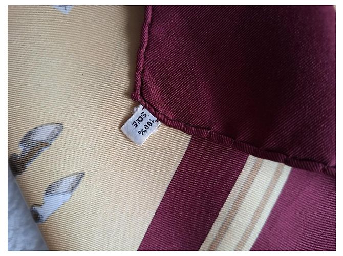 Carré Hermès Coach and Saddle 90 cm Seta Beige Bordò - vista 11