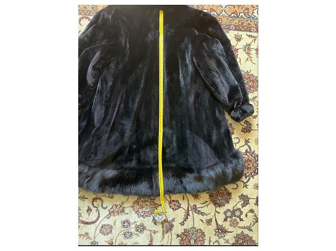 Casaco de pele de vison e raposa prateada Christian Dior Preto - vista 10