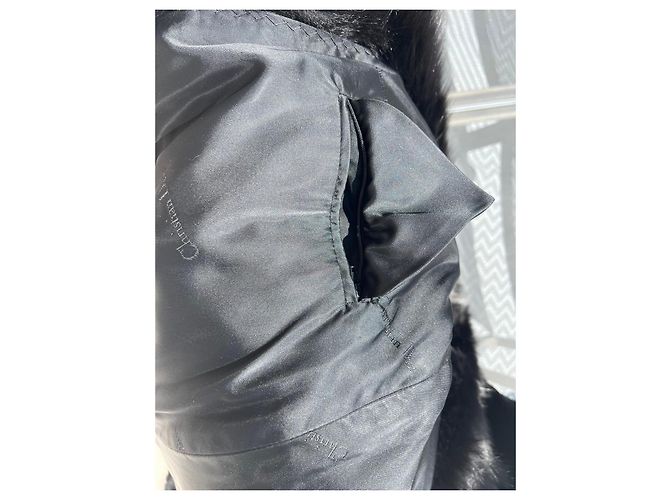 Casaco de pele de vison e raposa prateada Christian Dior Preto - vista 7