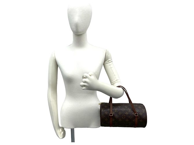 Louis Vuitton Papillon Mini Boston Tasche aus Leder Braun - Ansicht 2