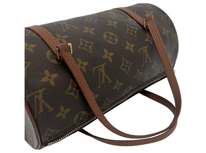 Louis Vuitton Papillon Mini Boston Tasche aus Leder Braun - Ansicht 4