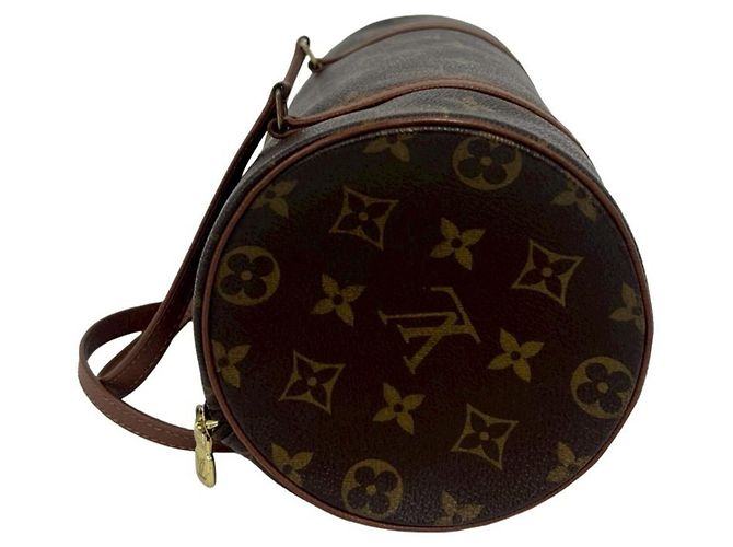 Louis Vuitton Papillon Mini Boston Tasche aus Leder Braun - Ansicht 5