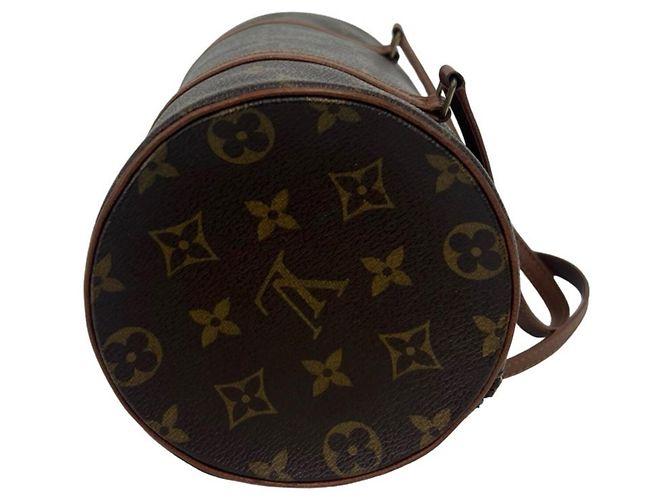 Louis Vuitton Papillon Mini Boston Tasche aus Leder Braun - Ansicht 6