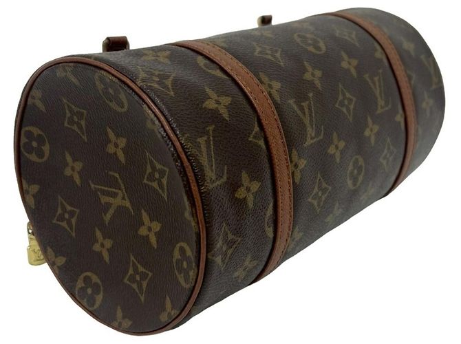 Louis Vuitton Papillon Mini Boston Tasche aus Leder Braun - Ansicht 7