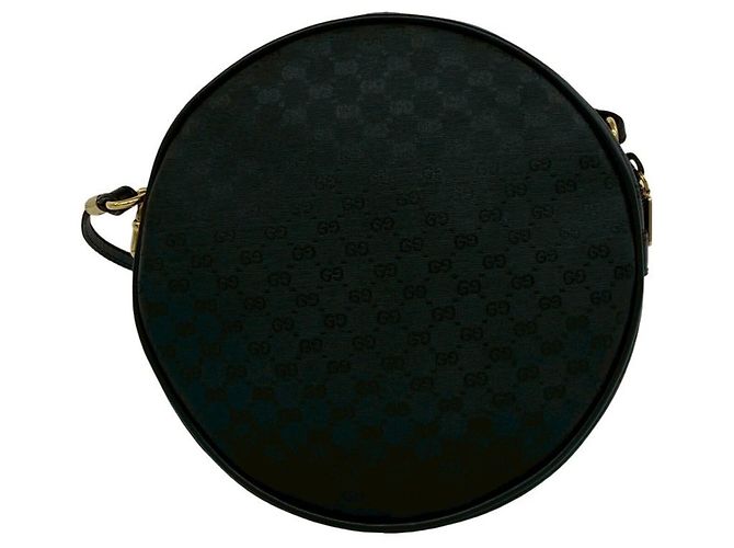 Gucci Vintage Micro GG Logo Leder Schultertasche Schwarz - Ansicht 3