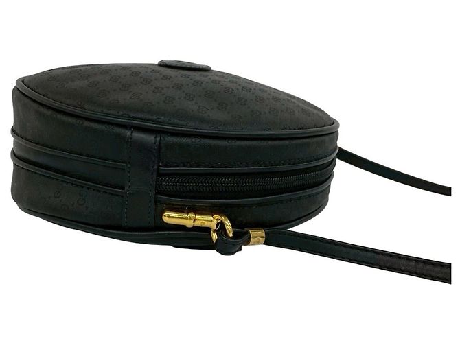 Gucci Vintage Micro GG Logo Leder Schultertasche Schwarz - Ansicht 6
