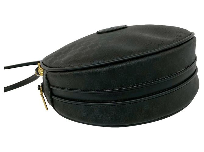 Gucci Vintage Micro GG Logo Leder Schultertasche Schwarz - Ansicht 7