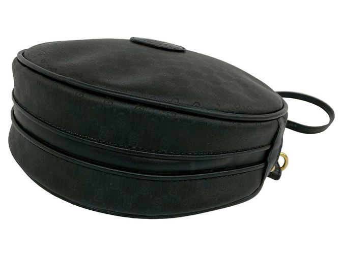Gucci Vintage Micro GG Logo Leder Schultertasche Schwarz - Ansicht 8