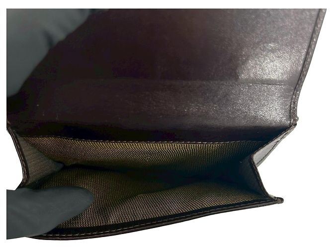 Fendi Vintage Zucca FF Pattern Bi-Fold Wallet Brown Black - view 10