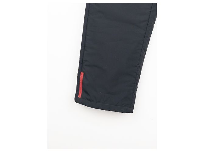 Prada 2000s Linea Rossa Red Tab gesteppte Astro Skihose Schwarz - Ansicht 4