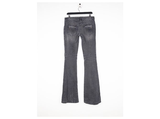 Balmain by Decarnin AW10 Flared Napoleon Biker Denim Jeans - vista 2