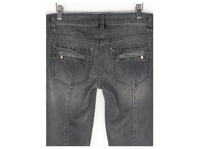 Balmain by Decarnin AW10 Flared Napoleon Biker Denim Jeans - vista 6