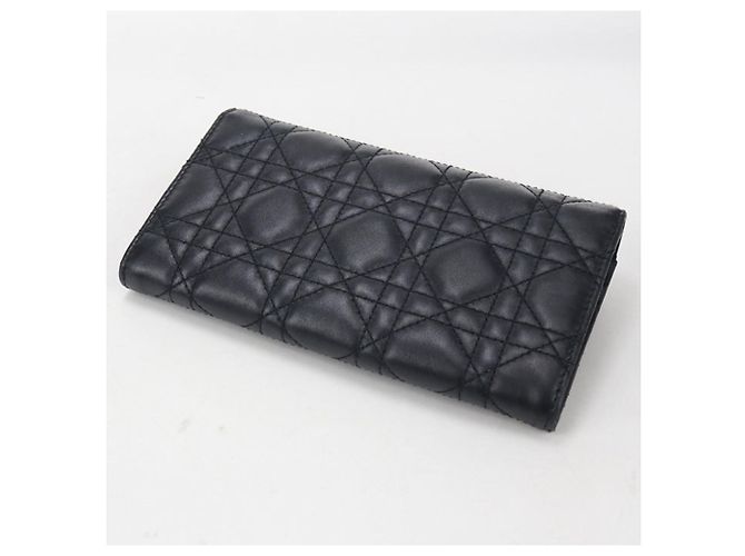Christian Dior Bi-Fold Long Wallet in Schwarz - Ansicht 2