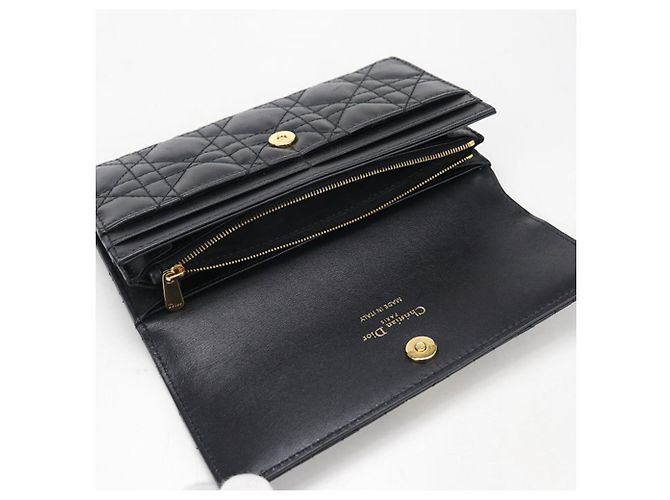Christian Dior Bi-Fold Long Wallet in Schwarz - Ansicht 3