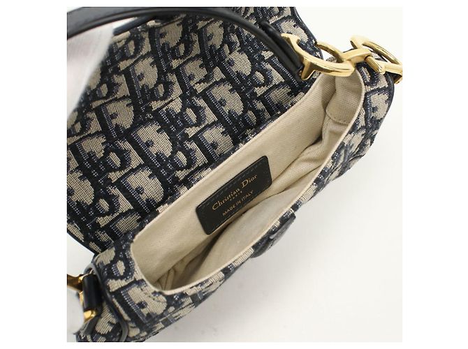 Borsa Christian Dior DIOR Mini Saddle Blu navy - vista 3