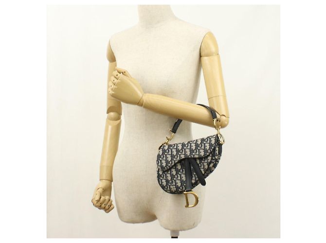 Borsa Christian Dior DIOR Mini Saddle Blu navy - vista 8