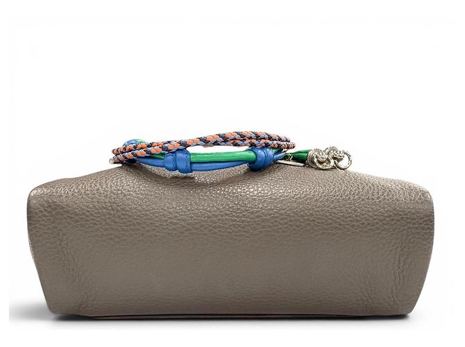 Prada Schultertasche aus Vitello Daino Leder Grau - Ansicht 4