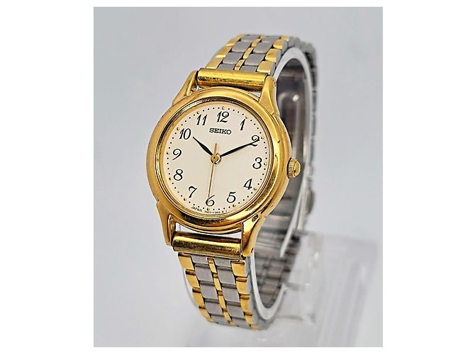 Reloj Seiko Quartz Mujer Dorado Plata - vista 2