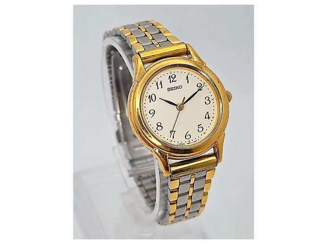 Reloj Seiko Quartz Mujer Dorado Plata - vista 3