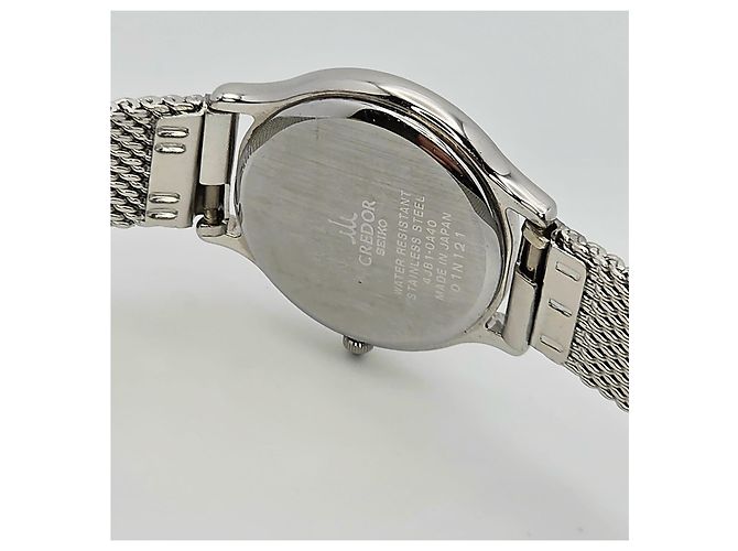 Seiko Credor Quarz Uhr - Edelstahl Silber - Ansicht 4