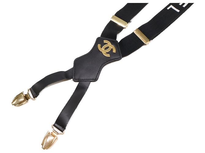 Liguero Chanel Coco Mark Negro Dorado - vista 2