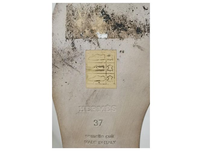 Hermès Sandali Oran in pelle Epsom Porpora - vista 13