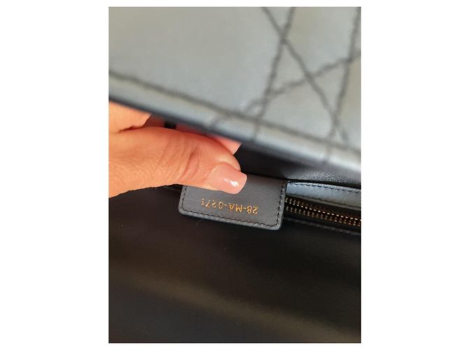 Borsa Dior Caro in pelle blu degradé - vista 15