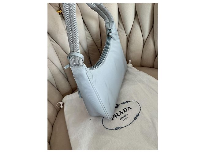 Prada Re-Edition 2000 Borsa a Spalla in Nylon Grigia Grigio - vista 6