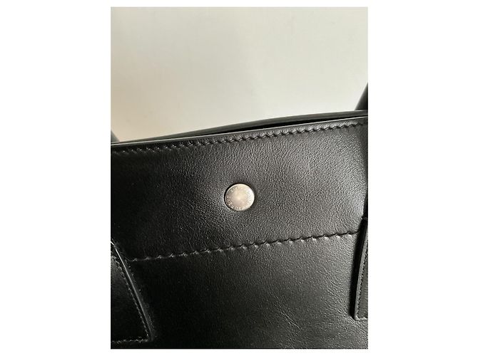 Saint Laurent Rive Gauche Borsa Tote in Pelle Nera Nero - vista 11